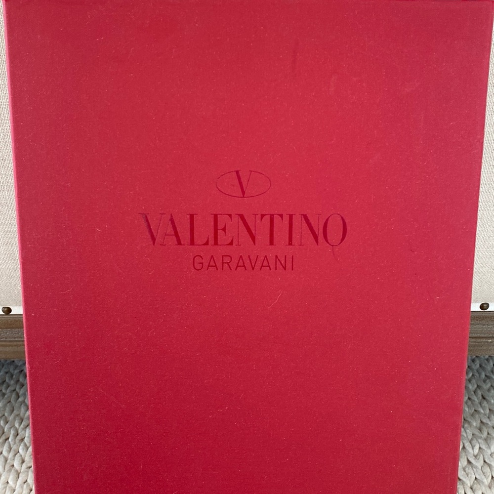 Valentino black tall leather boots with rock studs. Never worn, size 36.5